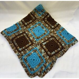 BEAUTIFUL NEW HANDMADE CROCHET BABY BLANKET/AFGHAN  AMERICANA VARIEGATED